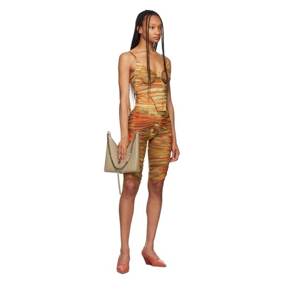 Charlotte Knowles Pulp Shorts in Hard Stripes Red - Picture 3 of 12